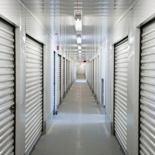 Indoor storage units at Red Dot Storage in Boulder, Colorado