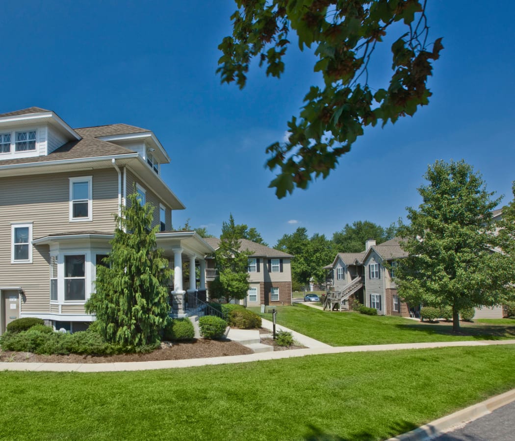 View of our beautiful community with well-maintained landscaping at Cooper Creek in Louisville, Kentucky