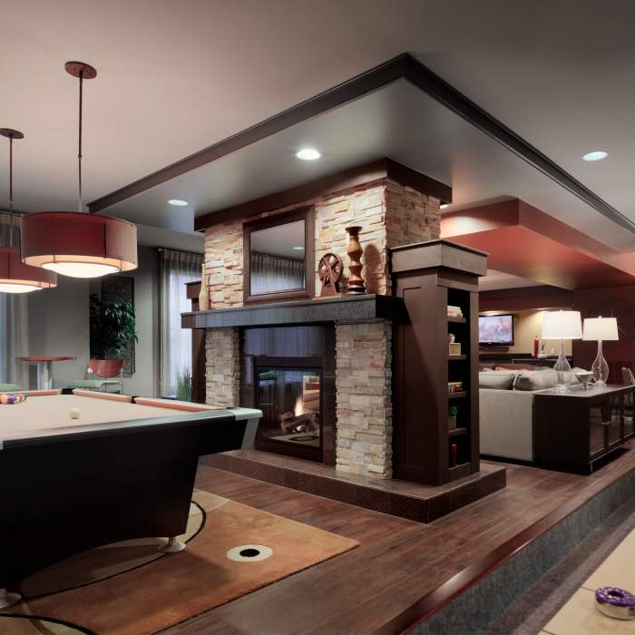 Clubhouse with billiards and shuffle board at Attain at Towne Place, Chesapeake, Virginia