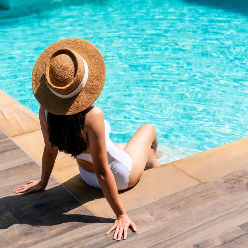 Community pool area at The Dakota at Governors Ranch in Littleton, Colorado