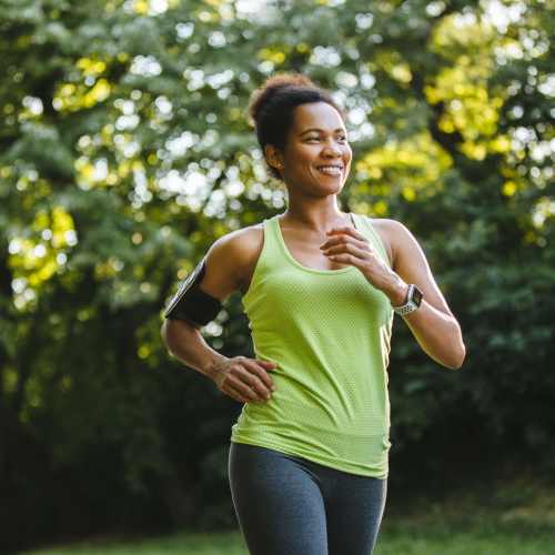 Resident jogging on a sunny day near Shadowridge Summerwind in Vista, California