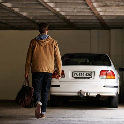 Underground parking at Kearney Meadows Apartments in Waunakee, Wisconsin