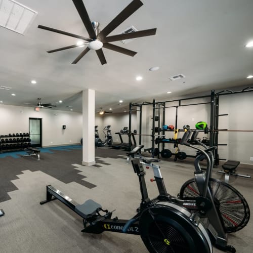 Onsite fitness center at Park Vista Apartments in San Antonio, Texas