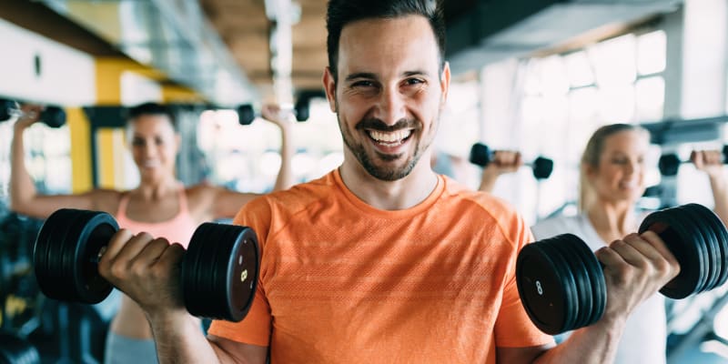 a man working out at Eucalyptus Ridge in Lakeside, California