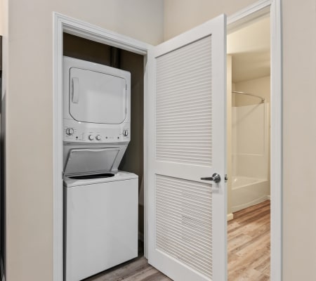 In-home washer and dryer at Sunrise Residences Apartment Homes in Fairfield, California
