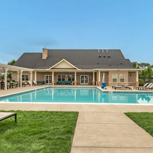 Swimming pool at Rochester Village Apartments at Park Place in Cranberry Township, Pennsylvania