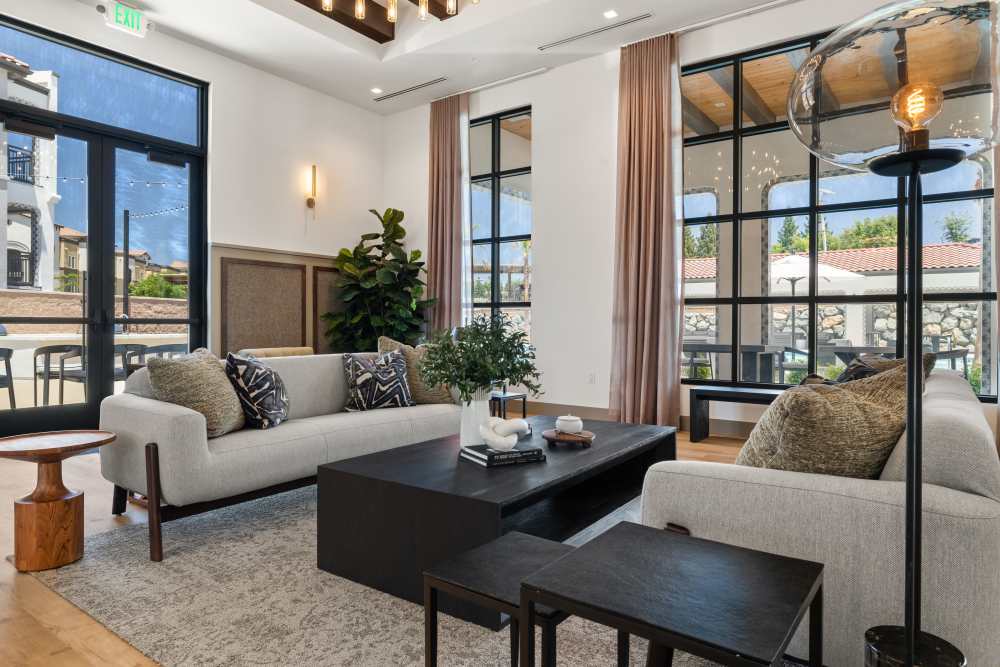 Luxury and Cozy Living Room at Broadstone Villas in Folsom, California