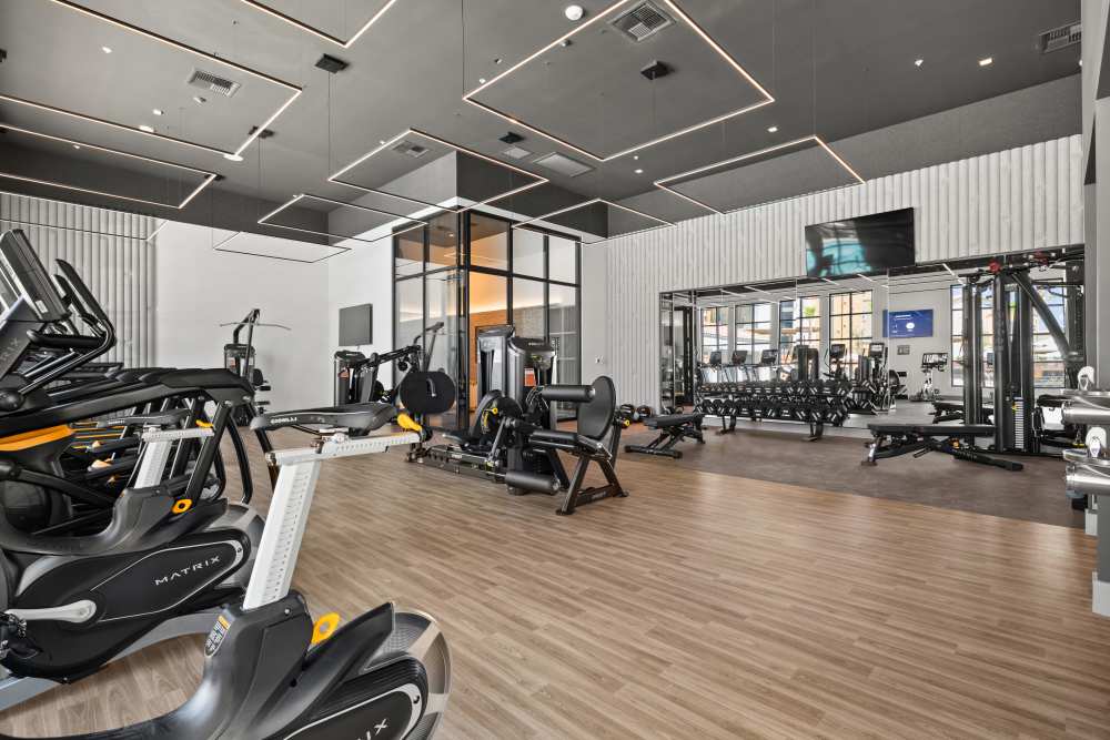 Large and Luxury Fitness Center at Broadstone Villas in Folsom, California