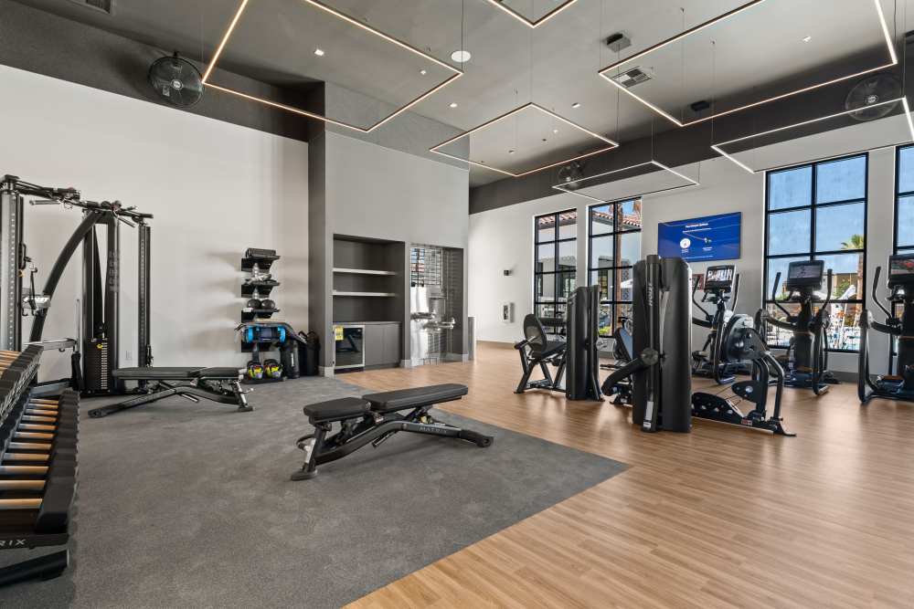 Spacious Fitness Center with updated equipments at Broadstone Villas in Folsom, California