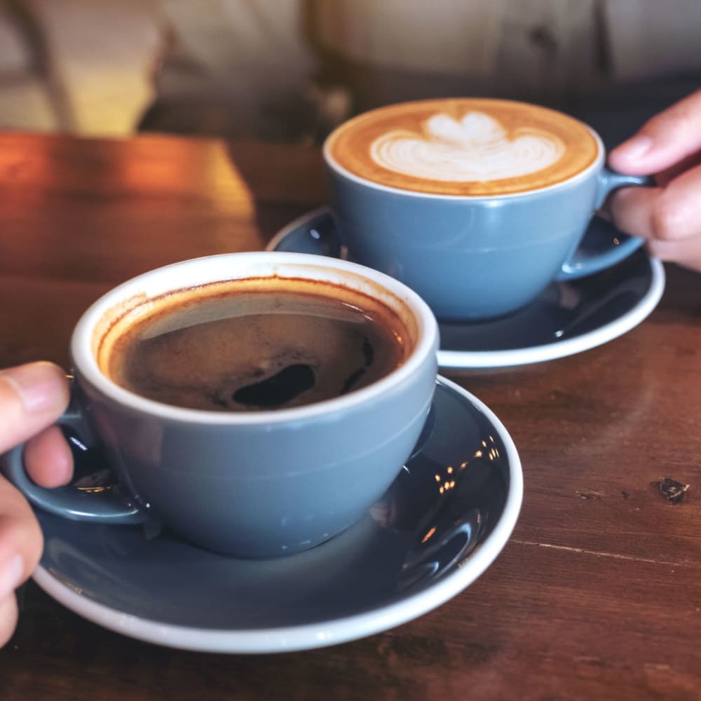 Residents getting coffee near Veridian in Cincinnati, Ohio