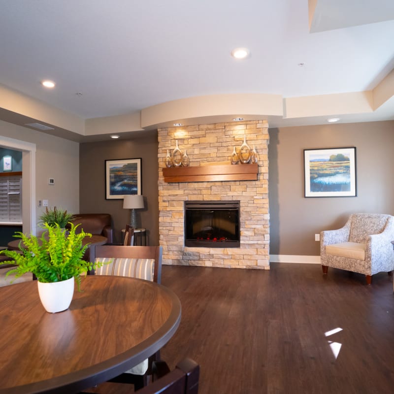 Modern living rooms offered at The Sanctuary at St. Cloud in St Cloud, Minnesota