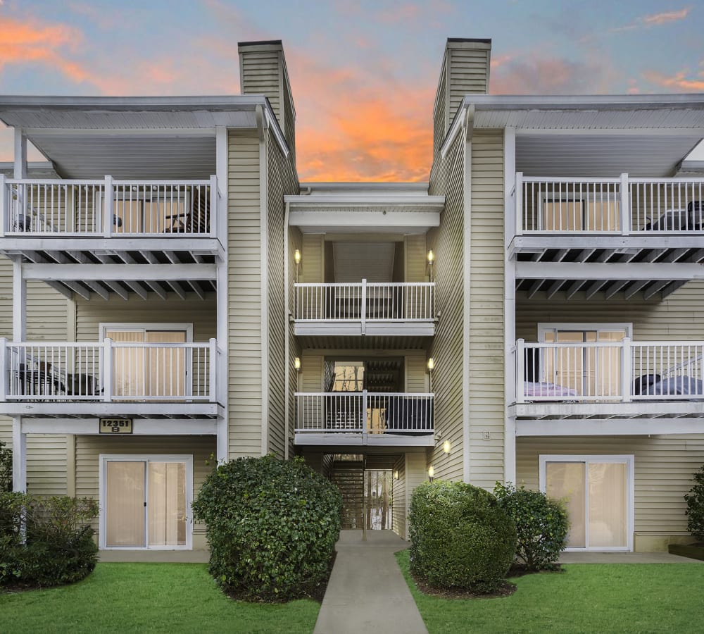 A spacious apartment bedroom at Springwoods at Lake Ridge in Woodbridge, VA