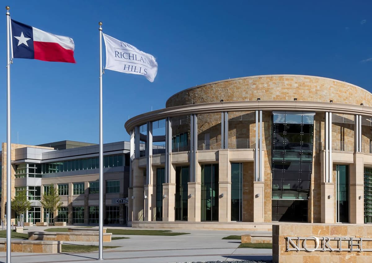 City Hall near Watermere at the Preserve in North Richland Hills, Texas