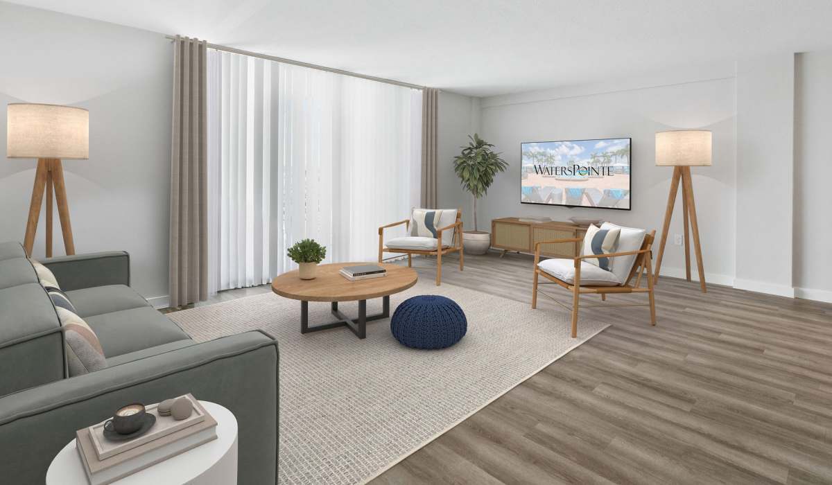 Living Room at Waters Pointe in South Pasadena, Florida