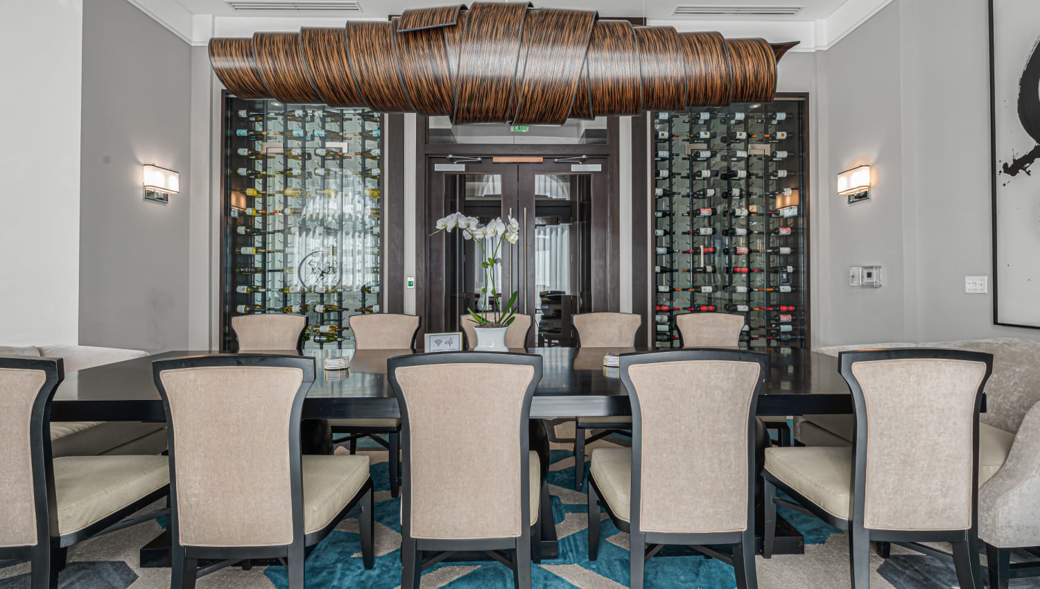 Luxurious dine in table at Olympus Harbour Island in Tampa, Florida