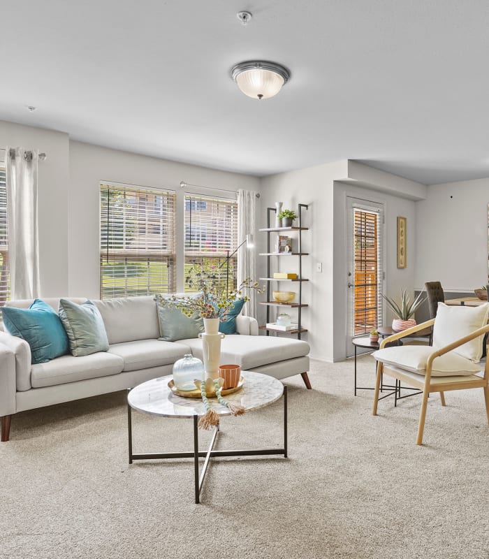 the Spacious living room at Park at Tuscany in Oklahoma City, Oklahoma