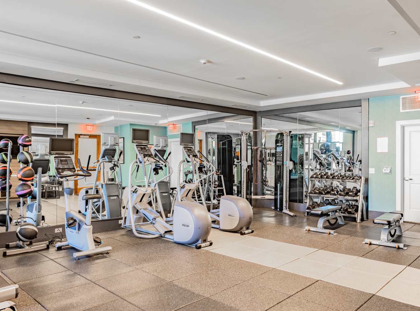 Gym at Solaire 7077 Woodmont in Bethesda, Maryland