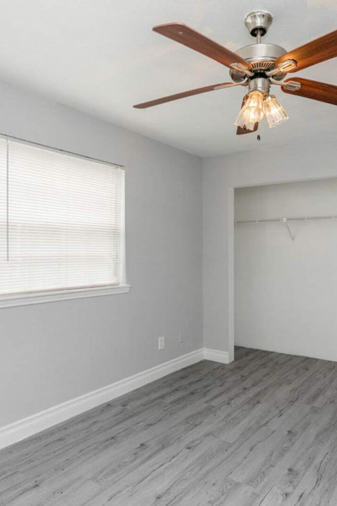 Wood-style flooring at Pine Lake Village in Houston, Texas