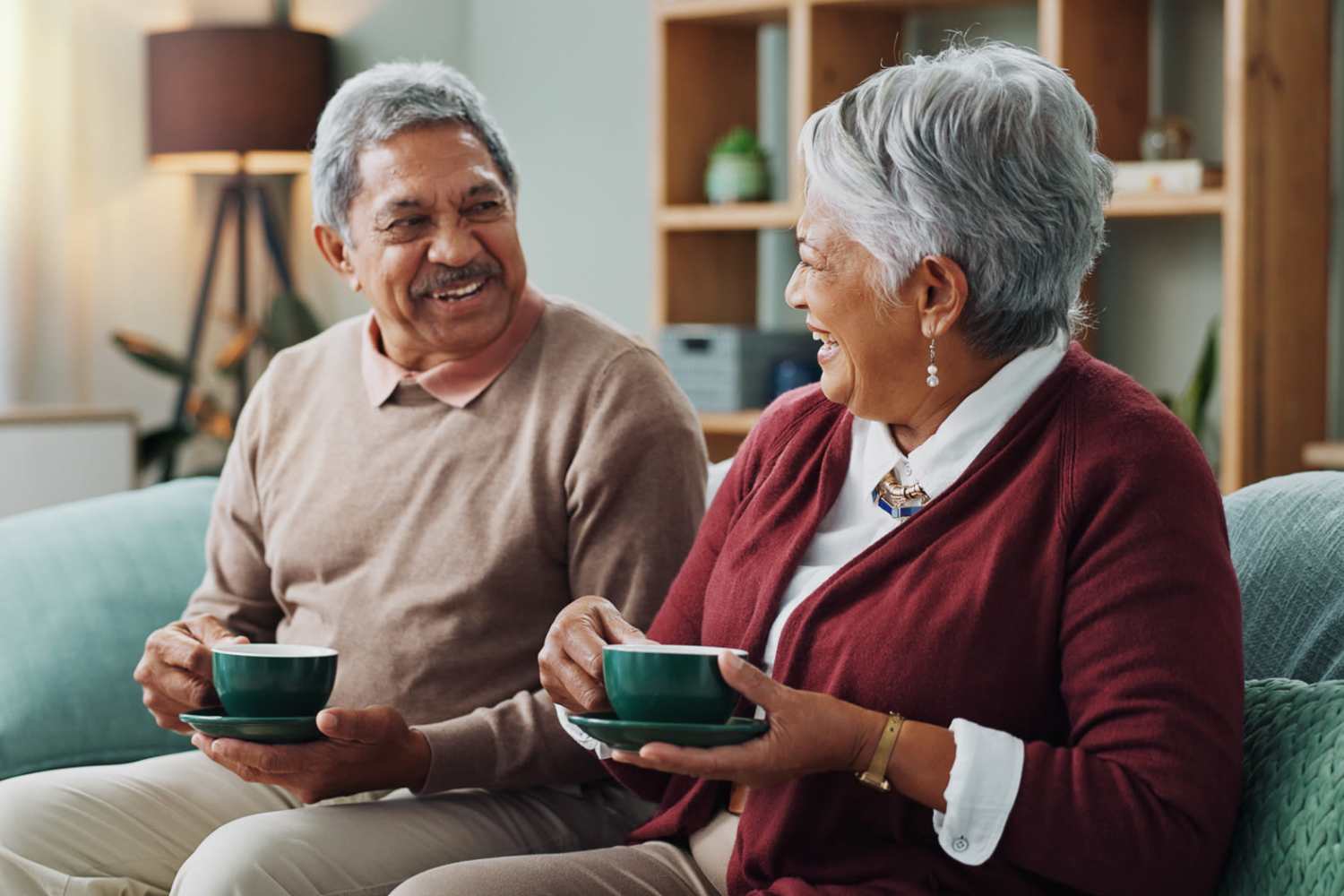 Happy residents in their apartment at Villas At Swannanoa in Swannanoa, North Carolina