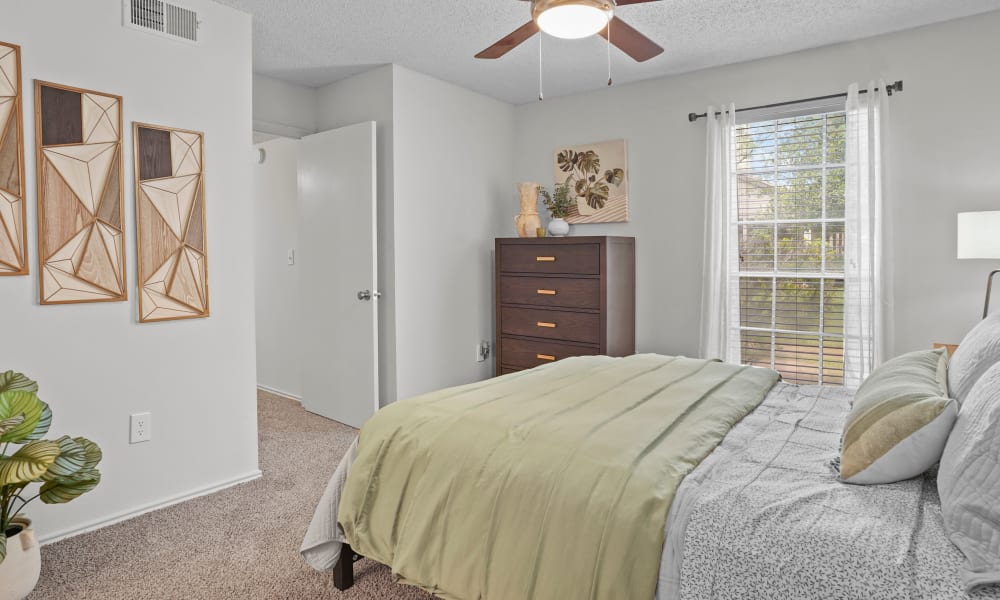 Bedroom at Newport Apartments in Amarillo, Texas