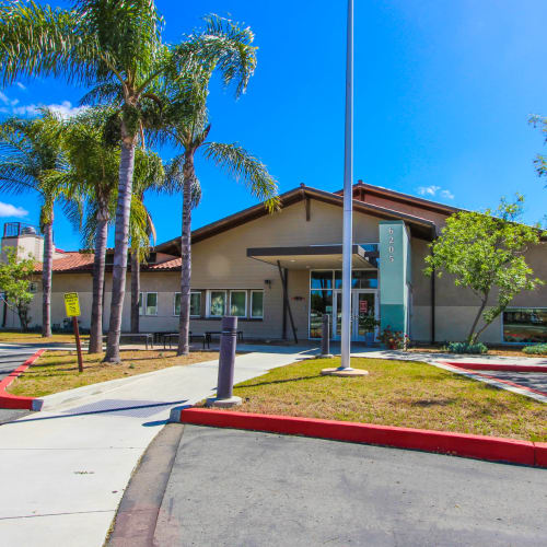 Home entrance at Chollas Heights in San Diego, California