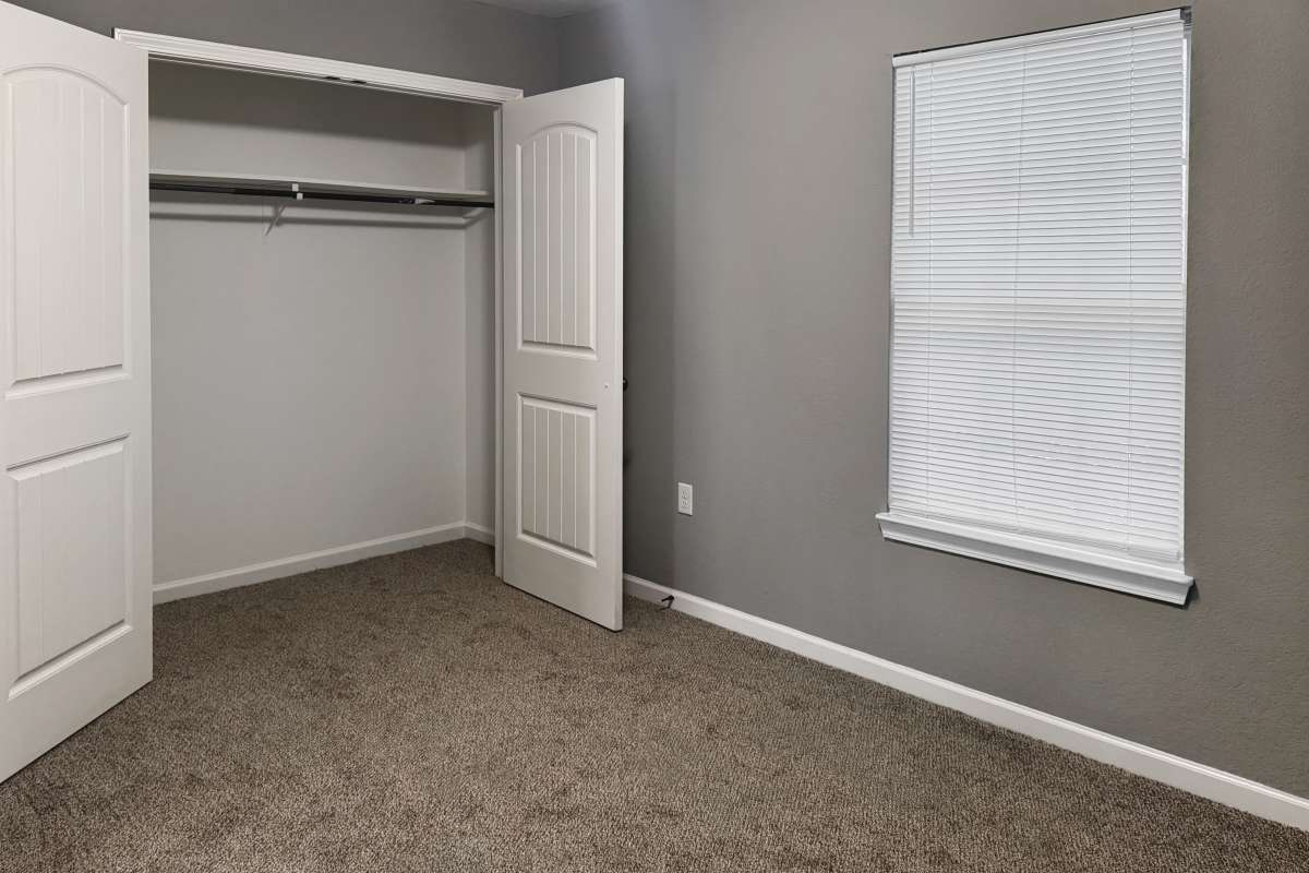 Model bedroom at Willow Creek Townhomes in Jonesboro, Arkansas