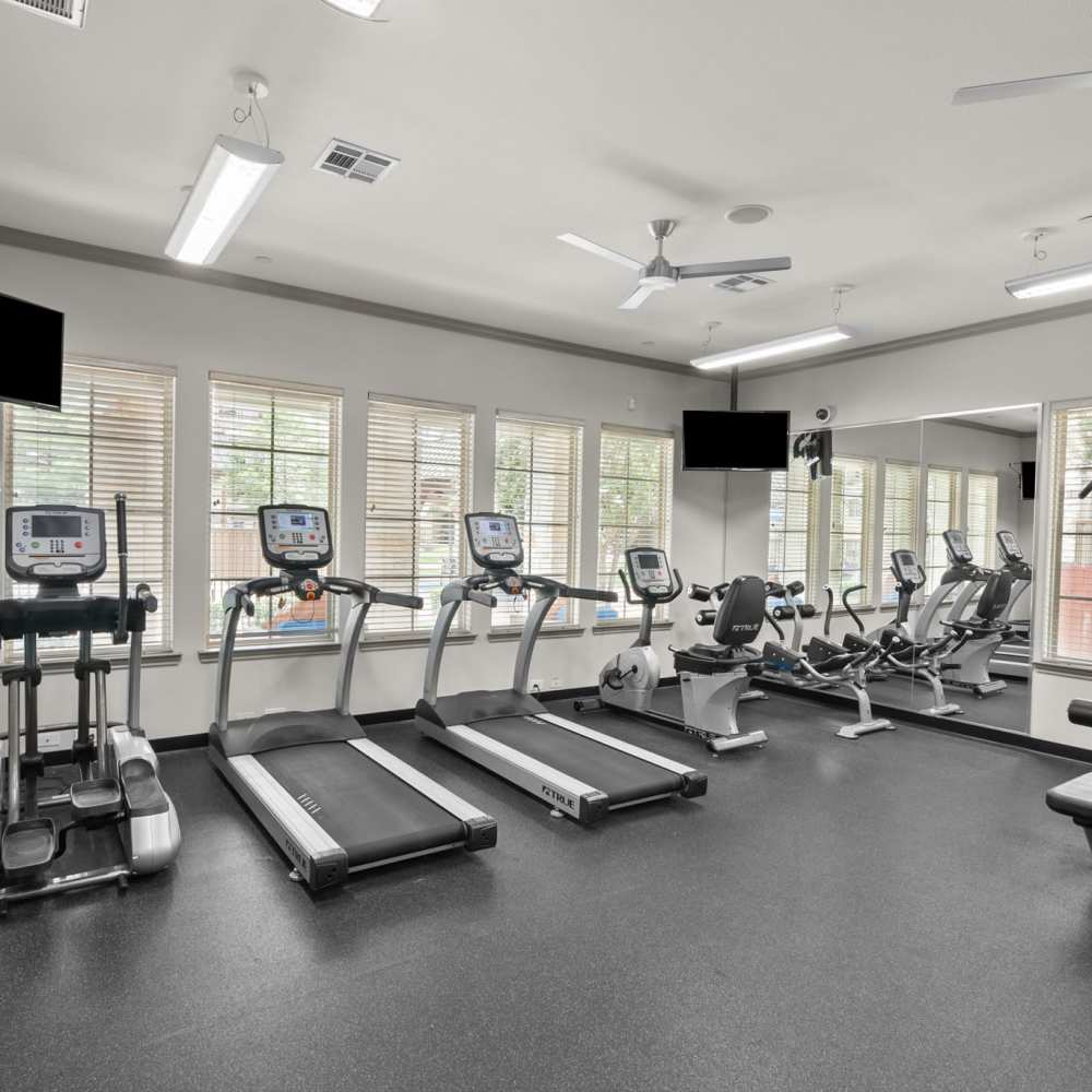 Fitness center at The Loop in Conroe, Texas