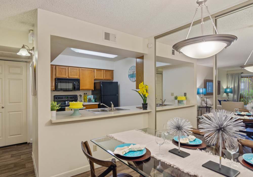 Fully equipped kitchen at Waterford Place Apartments in Mesa, Arizona, 
