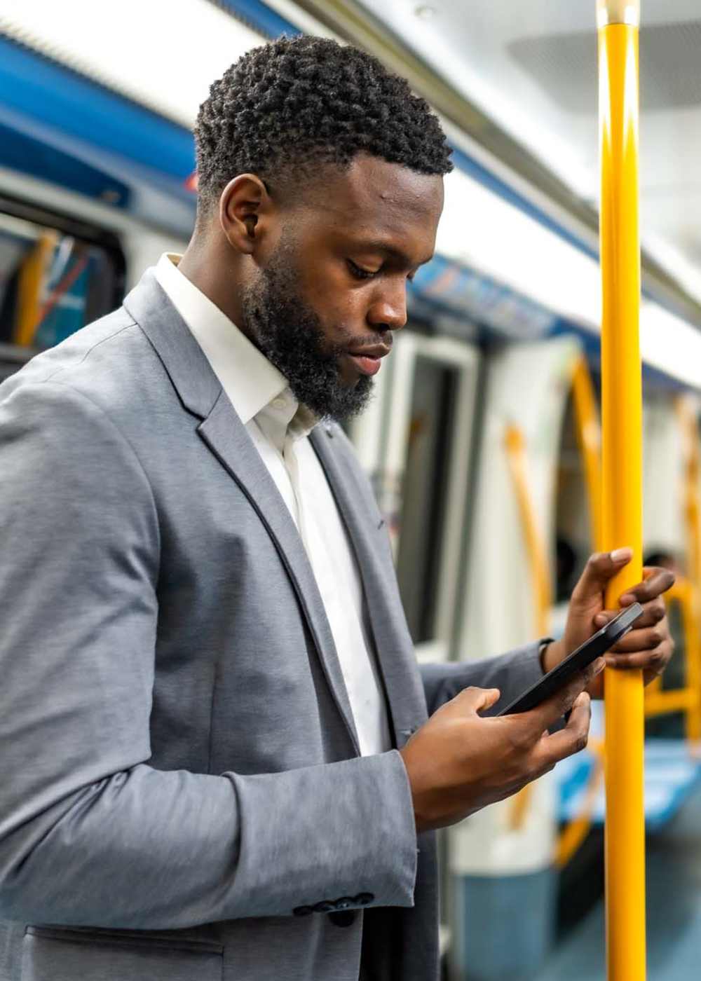 A resident on the bus near The Union in Portland, Oregon 
