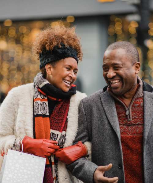 Resident couple shopping near Deering Manor in Richmond,Virginia