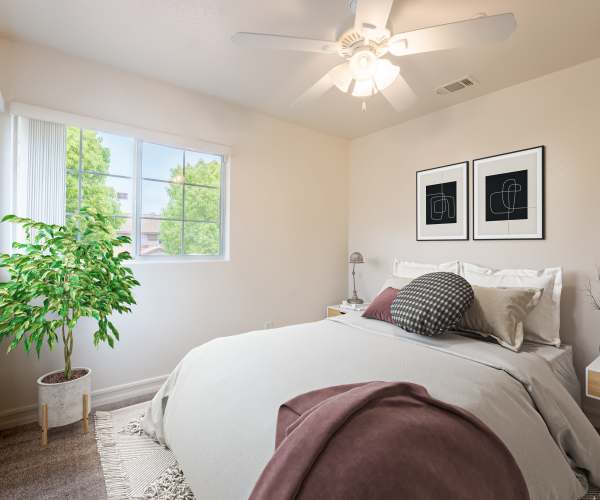 Bedroom interior at Vista Ridge in Vista, California