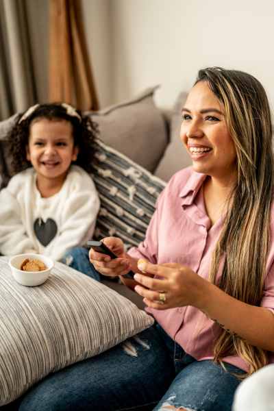 Resident with her child at Tryon Farms in Charlotte, North Carolina