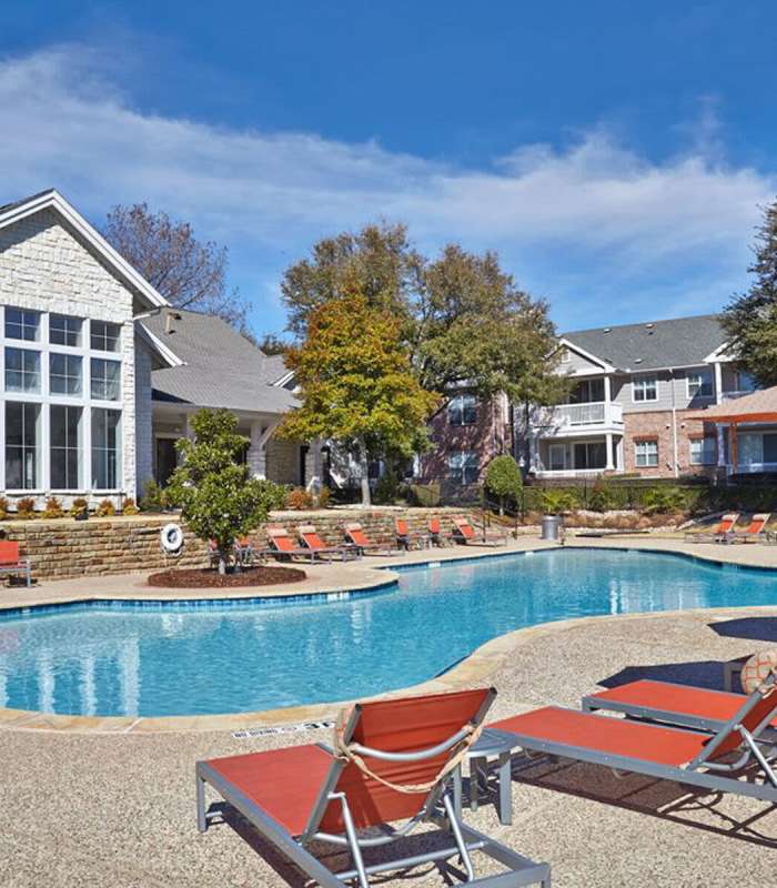 Saltwater Swimming Pool at Creekside At Legacy in Plano, Texas