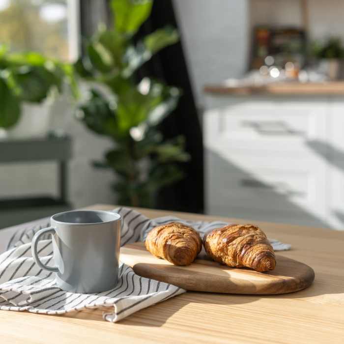 Coffee and pastries on a table at Rockwood Park, Richmond, Virginia