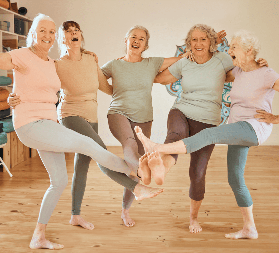 Residents doing a dance class at Turners Rock in Springfield, Missouri