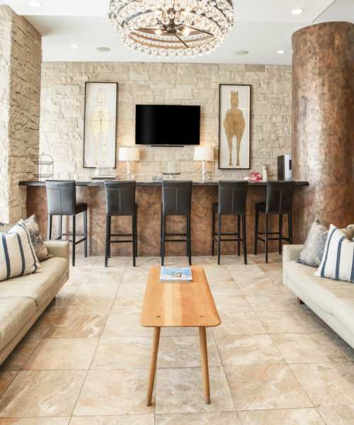 Clubhouse with elegant design at Williamsburg of Cincinnati in Cincinnati, Ohio