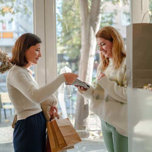 Women shopping at Chatham Village in Tustin, California