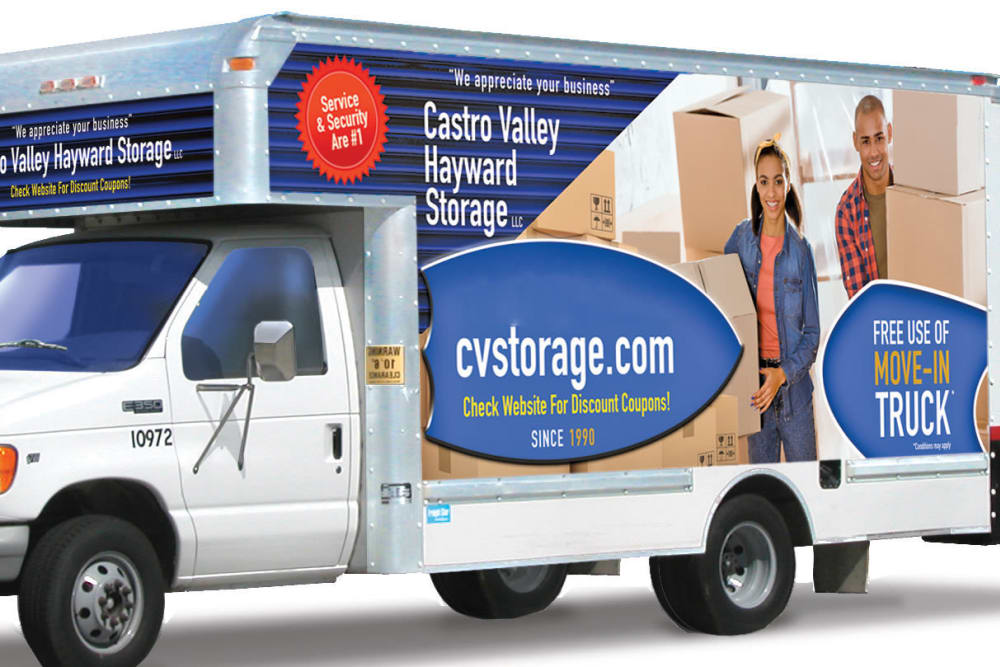 Moving Truck at Castro Valley Hayward Storage LLC in Castro Valley, California