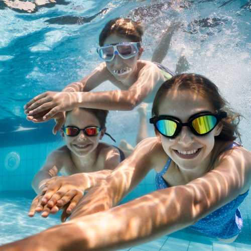 Kids enjoying the pool at Sophia Square in Homestead, Florida