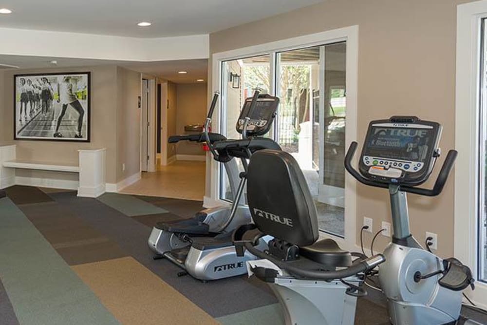 A spacious community gym at Residences at Belmont in Fredericksburg, Virginia