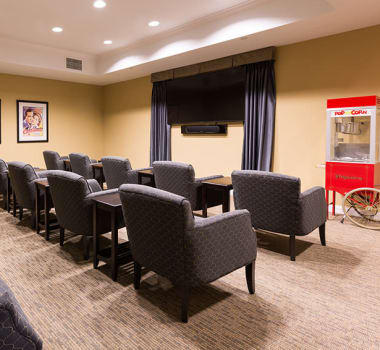 Senior apartment living space at Burr Ridge Senior Living in Burr Ridge, IL