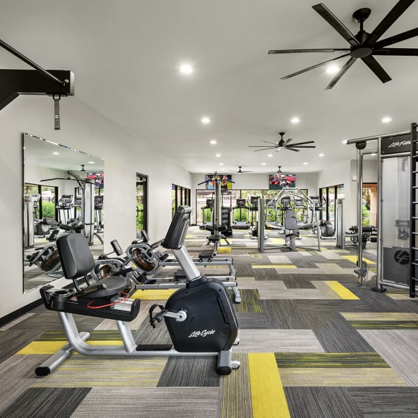 Upgraded fitness center at Waterside at Ocotillo in Chandler, Arizona