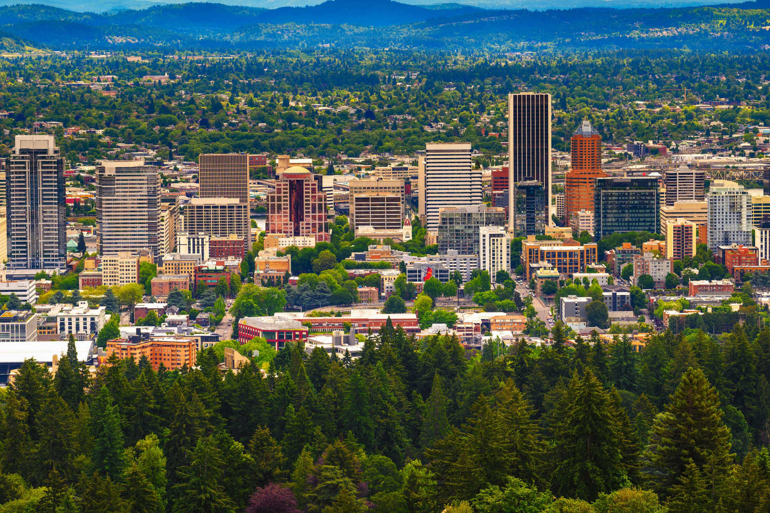 View from The Yards At Union Station in Portland, Oregon