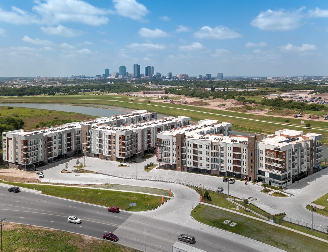 Aerial view of Shelby at Northside in Fort Worth, Texas