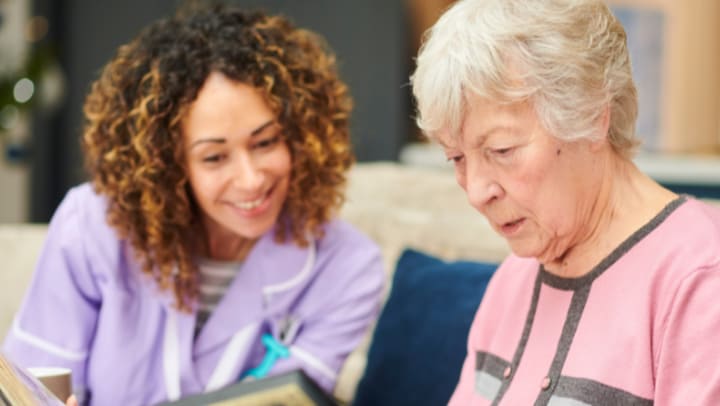 caregiver with senior