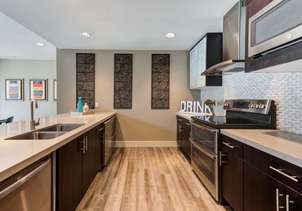 Open kitchen at The Bluffs in Rancho Cucamonga, California