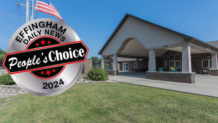 Exterior image of community with the Effingham Daily peoples choice award 2024 to the side. 