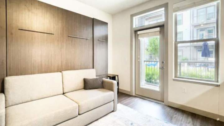 Sofa in the apartment living room