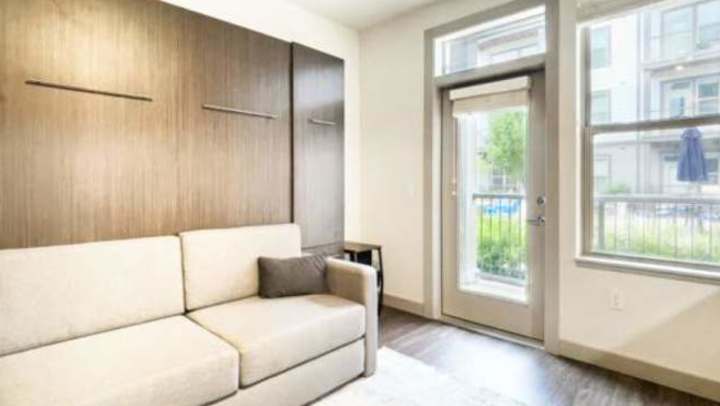 Sofa in the apartment living room