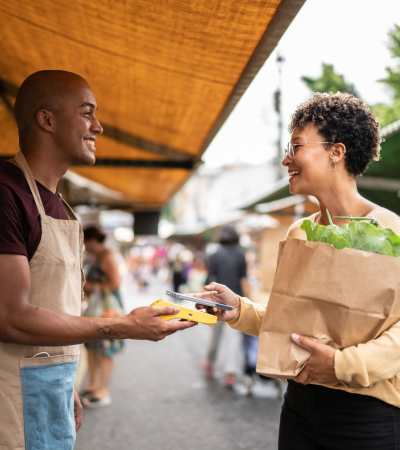 Residents shopping at a local store near The Current in Grand Rapids, Michigan